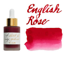 Tom's Studio Calligraphy Ink - English Rose, 30 ml bottle with swatch