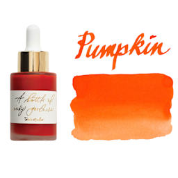Tom's Studio Calligraphy Ink - Pumpkin, 30 ml bottle with swatch