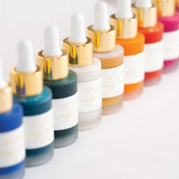 Tom's Studio Calligraphy Inks - bottle lined up