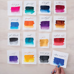 Tom's Studio Calligraphy Inks - swatches of ink color