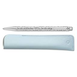 Caran d’Ache Alpine Frost Special Edition Ecridor Ballpoint Pen and Leather Case Set contents
