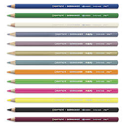 Caran d'Ache Germanier Creative Color Pencils - Limited Edition, Set of 13, laid out