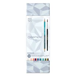 Caran d’Ache Alpine Frost Special Edition Bicolor Colored Pencil Set, front of packaging