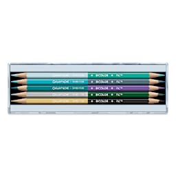Caran d’Ache Alpine Frost Special Edition Bicolor Colored Pencil Set, open box with set contents