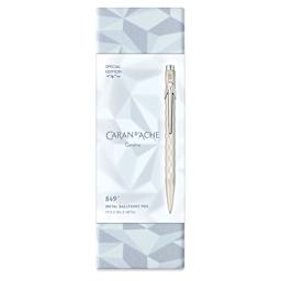 Caran d’Ache Alpine Frost Special Edition 849 Ballpoint Pen - White, packaging with label