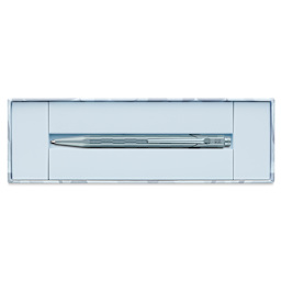 Caran d’Ache Alpine Frost Special Edition 849 Ballpoint Pen - Blue, open box with pen