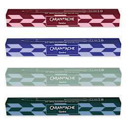 Caran d'Ache Special Edition Mosaic 849 Ballpoint Pens, packaging of available colors
