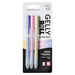 Sakura Gelly Roll Retractable Moonlight Pens - Set of 3, Pastel Bloom, front of packaging