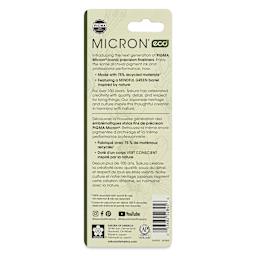Sakura Pigma Micron Eco Pens - Set of 3, Black, back of packaging