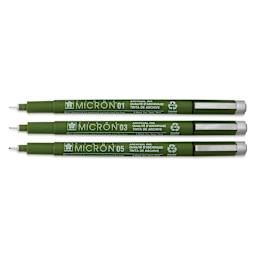 Sakura Pigma Micron Eco Pens - Set of 3, Black