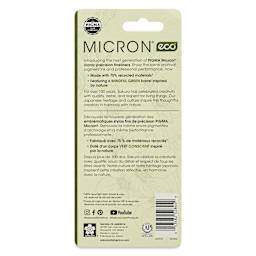 Sakura Pigma Micron Eco Pens - Set of 5, Black, back of packaging