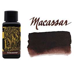 Diamine Fountain Pen Ink - Macassar, 30 ml bottle with swatch