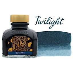 Diamine Fountain Pen Ink - Twilight, 80 ml bottle with swatch