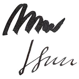 Diamine Fountain Pen Ink - Jet Black, 30 ml swatch