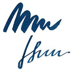 Diamine Fountain Pen Ink - Blue/Black, 30 ml swatch