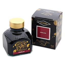 Diamine Fountain Pen Ink - Oxblood, 80 ml bottle and packaging