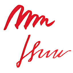 Diamine Fountain Pen Ink - Wild Strawberry, 80 ml swatch