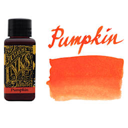 Diamine Fountain Pen Ink - Pumpkin, 30 ml bottle with swatch