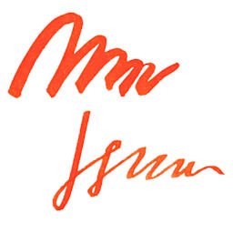 Diamine Fountain Pen Ink - Pumpkin, 30 ml swatch