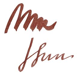 Diamine Fountain Pen Ink - Saddle Brown, 30 ml swatch