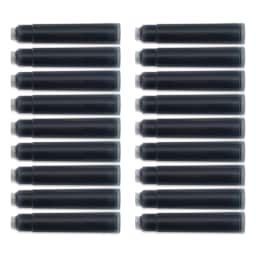 Diamine Ink Cartridges - Pkg of 18, Jet Black, contents