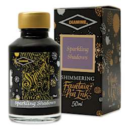 Diamine Shimmer Fountain Pen Ink - Sparkling Shadows, 50 ml