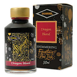 Diamine Shimmer Fountain Pen Ink - Dragon Blood, 50 ml