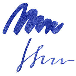 Diamine Shimmer Fountain Pen Ink - Blue Flame swatch