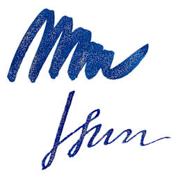 Diamine Shimmer Fountain Pen Ink - Blue Pearl swatch