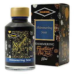 Diamine Shimmer Fountain Pen Ink - Shimmering Seas, 50 ml