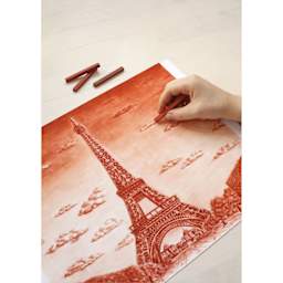 Sketch made with Conté à Paris Pastel Carrés Wood Box Set