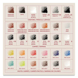 Conté à Paris Sketching Wood Box Set swatches