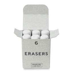 Makers Cabinet Ferrule Eraser Refills - Pkg of 6