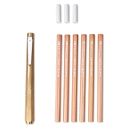 Makers Cabinet Ferrule Pencil Holder, ferrule with pencils and erasers