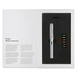 Lamy Safari Multi Ring Fountain Pen Set - White, Extra Fine Nib, in packaging