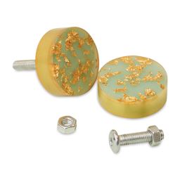 American Crafts Color Pour Drawer Knobs Silicone Mold (finished knobs with hardware)