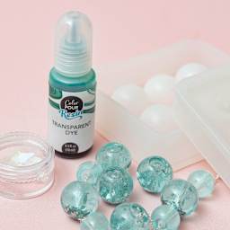 American Crafts Color Pour Round Bead Silicone Mold (mold, resin coloring sold separtately, and sample beads)