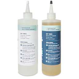 Alumilite Enviroset 30 Minute Epoxy Glue - 32 oz - side of bottles