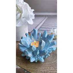 Alumilite Amazing HydroCast Starter Kit - finished crystal candle holder example