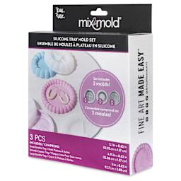Brea Reese Mix2Mold Silicone Tray Molds - Set of 3 - front of packaging, angled view