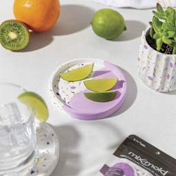 Brea Reese Mix2Mold Terrazzo Chips - Pastel Tone Mix, 2 oz - finished coaster example