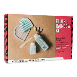 Jesmonite AC100 Eco-Resin Starter Kit - Fluted Rainbow front of packaging