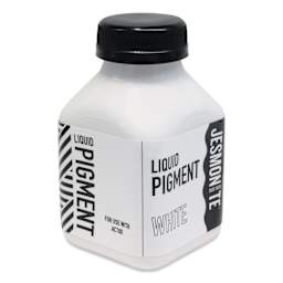 Angled view of Jesmonite AC100 Liquid Resin Pigment - White, 200 g