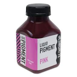 Angled view of Jesmonite AC100 Liquid Resin Pigment - Pink, 200 g