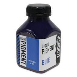 Angled view of Jesmonite AC100 Liquid Resin Pigment - Blue, 200g