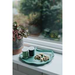 Jesmonite Silicone Ginkgo Leaf Mold completed project holding sewing materials