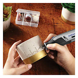 Dremel Carving/Engraving Micro Kit - Shown etching on ceramic
