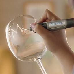 Dremel Carving/Engraving Micro Kit - Shown etching on Glass