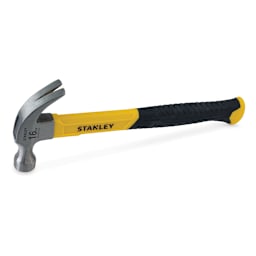 Stanley Fiberglass Claw Hammer - balanced on smooth strike face