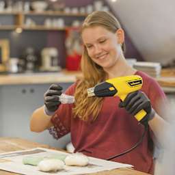 Wagner Furno 300 Dual Temperature Heat Gun (being used to shrink film over soap bars)